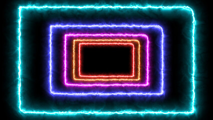 Quadrilateral tunnel animation. HD