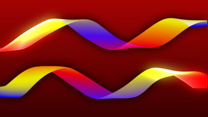 Abstract ribbon wave shape, 3d render