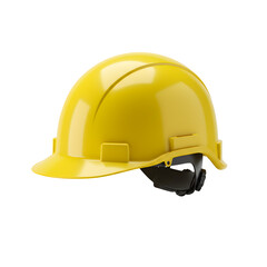 Fototapeta premium Yellow Hard Hat Safety Helmet on Transparent Background