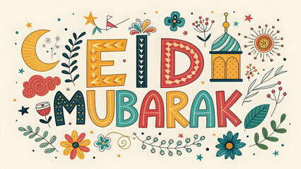 Eid mubarak greetings banners, card, typography Islamic culture design vector illustration 