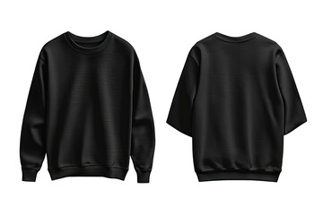 Front and back view of a dark gray sweatshirt