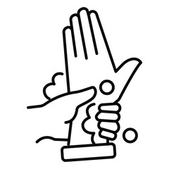 Personal Hygiene Vector Icon Washing Human Wrists