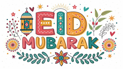 Eid mubarak greetings banners, card, typography Islamic culture design vector illustration 