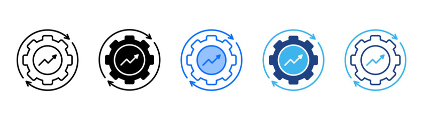 Progress Icon Set With Multiple Style Collection 