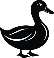 Duck silhouette, Duck vector icon