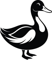 Duck silhouette, Duck vector icon