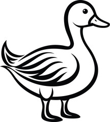 Duck silhouette, Duck vector icon