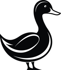 Duck silhouette, Duck vector icon
