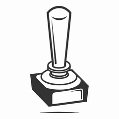 Vintage Joystick Control Lever Icon Graphic