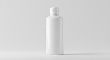 White Cosmetic Bottle Mockup with Flip-Top Cap