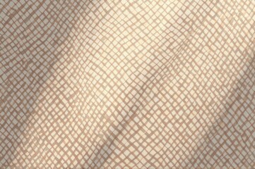 Fototapeta premium Abstract light and shadow pattern on beige fabric surface
