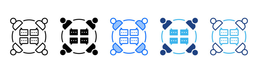 Communication Icon Set With Multiple Style Collection 