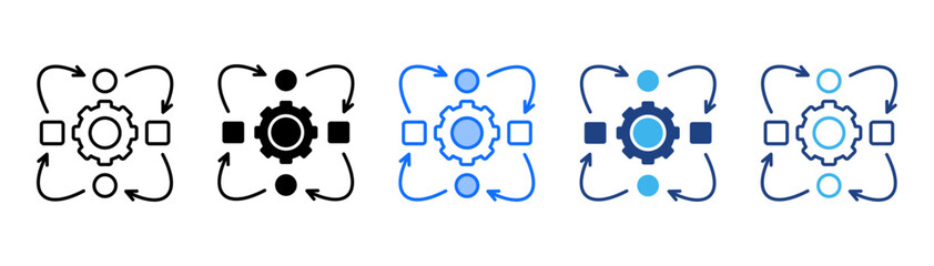 Adaptation Icon Set With Multiple Style Collection 