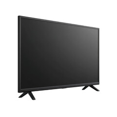 Modern black flat screen television display