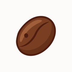 Single Roasted Coffee Bean Illustration