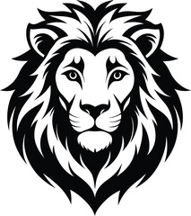 Lion head silhouette, lion head vector