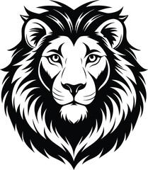 Lion head silhouette, lion head vector