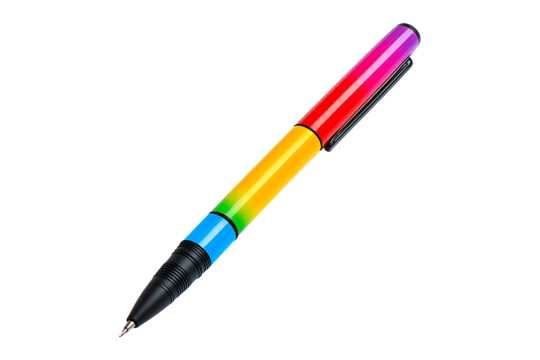Colorful Marker pen isolated on transparent background
