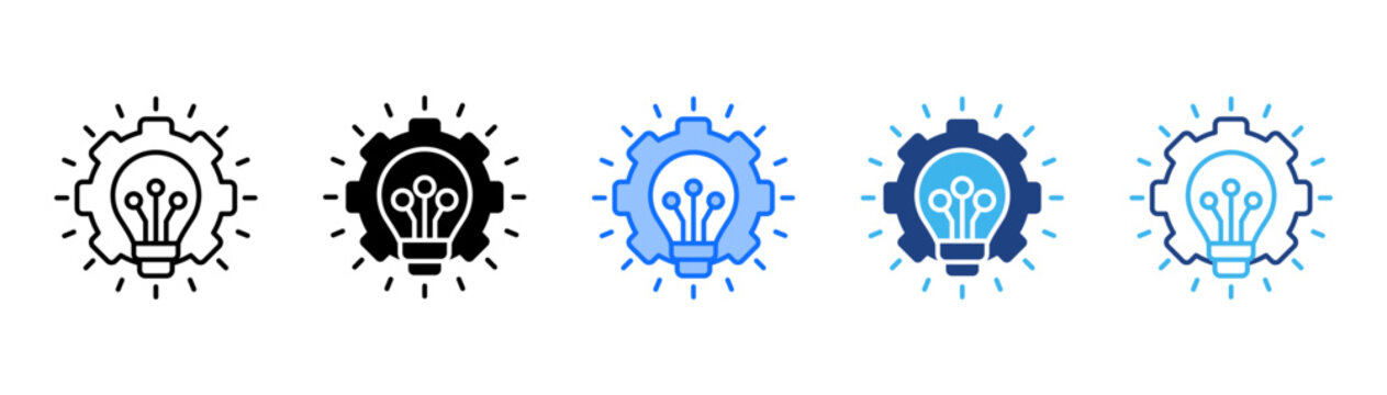 Innovation Icon Set With Multiple Style Collection 