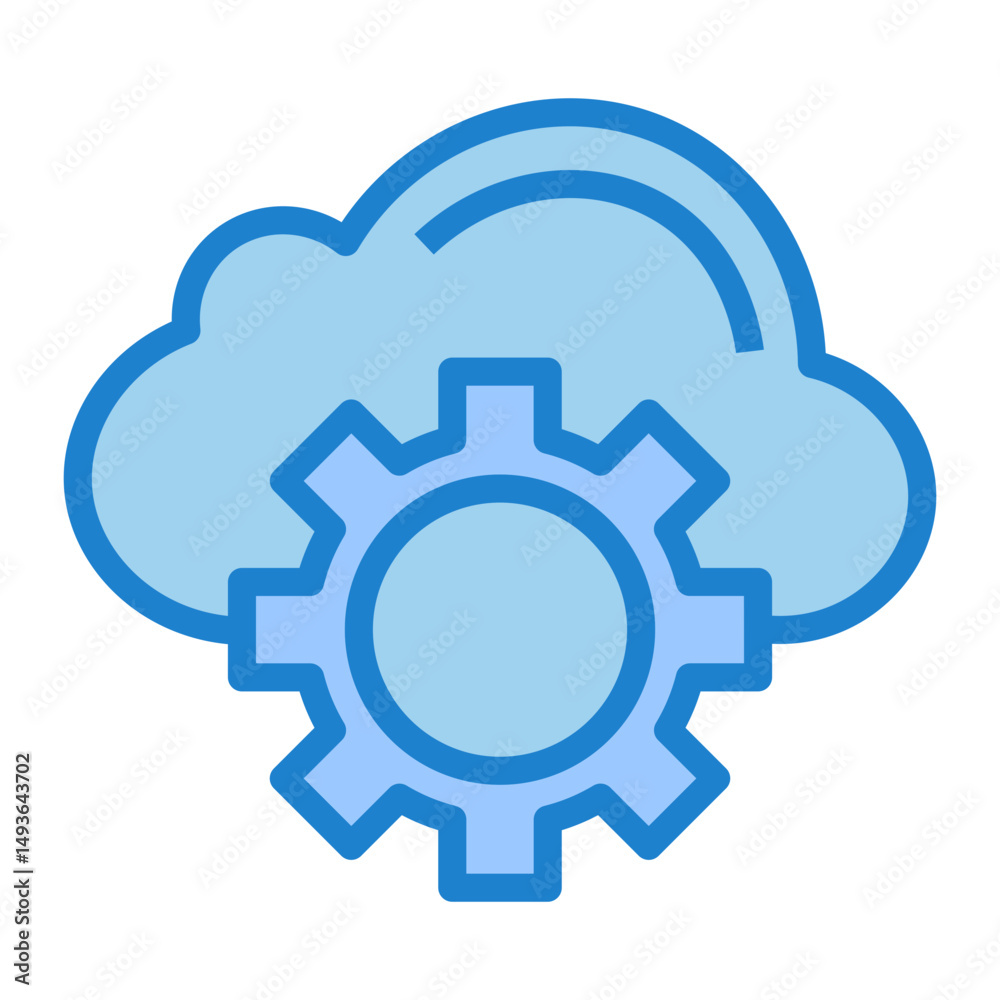 Poster Cloud Computing vector icon