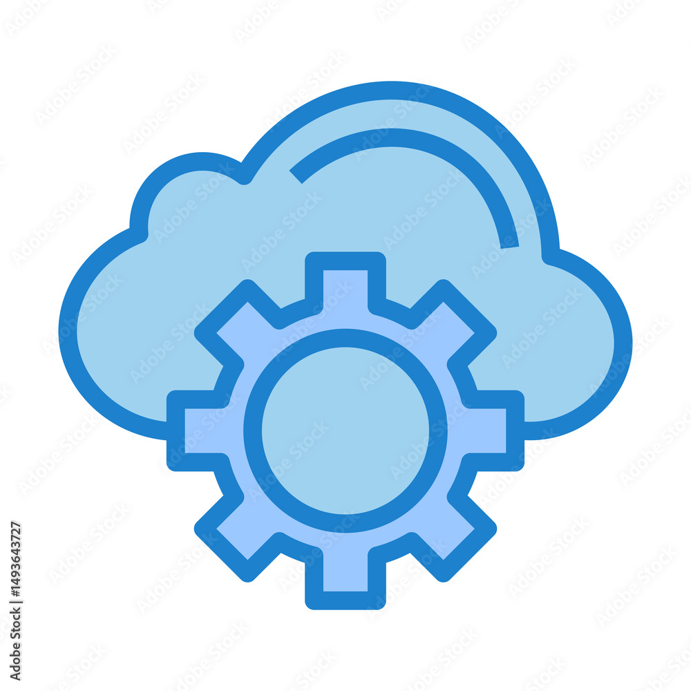 Aufkleber cloud computing vector icon