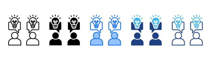 Creative Communication Icon Set With Multiple Style Collection 