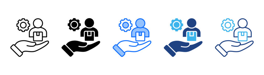 Customer Management Icon Set With Multiple Style Collection 