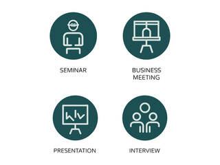 Simple Icons Depicting Business Events and Activities