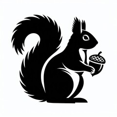 Fototapeta premium Squirrel silhouette
