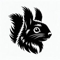 Obraz premium Squirrel silhouette