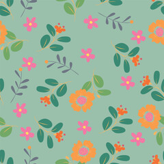 Seamless pattern with floral background