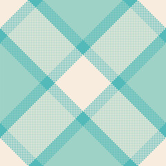 Elegant teal and cream plaid pattern.  Subtle halftone texture adds depth. Perfect for textile designs, website backgrounds, or stationery.