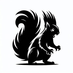 Fototapeta premium Squirrel silhouette