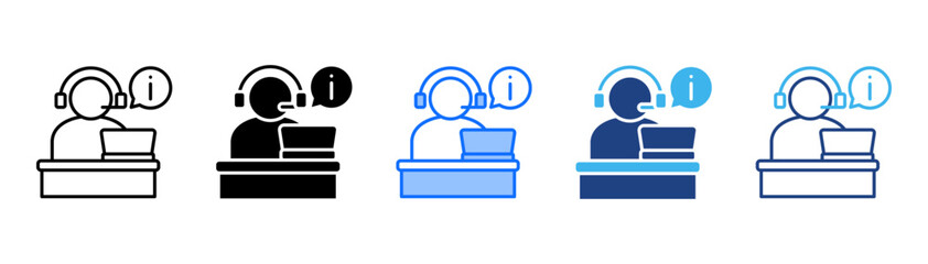 Information Point Icon Set With Multiple Style Collection 