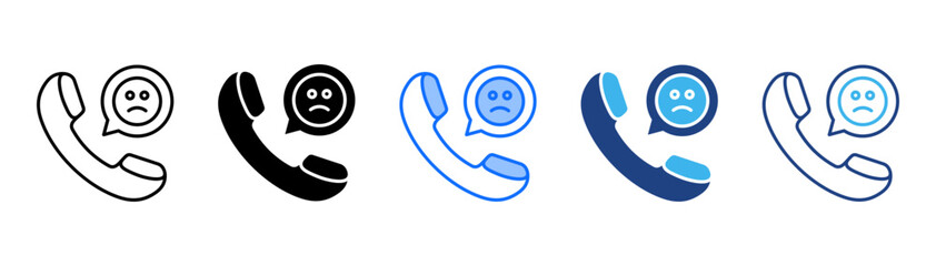 Bad Assistance Icon Set With Multiple Style Collection 