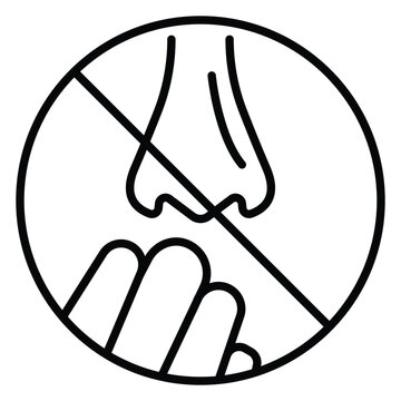 Face Hygiene No Nose Contact Vector Illustration