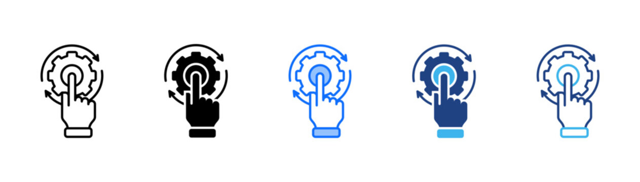 Self Service Icon Set With Multiple Style Collection 