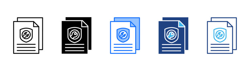 Compliance Icon Set With Multiple Style Collection 