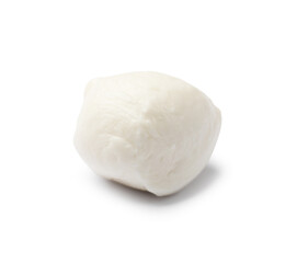 One tasty mozzarella cheese ball isolated on white