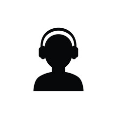 Obraz premium Support agent icon headphones customer service