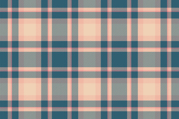 Elegant peach and teal plaid pattern.  Perfect for textile design, fashion, website backgrounds, or stationery.  Subtle texture and calming color palette evoke feelings of warmth and sophistication.
