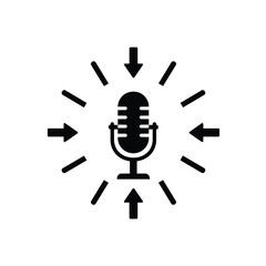 Microphone broadcasting audio podcast streaming