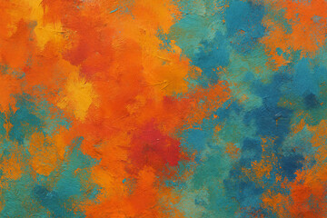 Fototapeta premium A vibrant abstract background featuring a blend of warm oranges and cool blues, creating a dynamic and colorful expression ideal for design projects or artistic presentations.