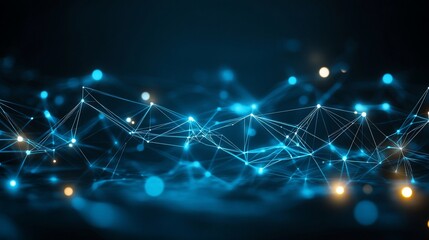 Abstract Blue Network Connection.