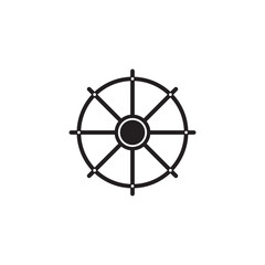 Obraz premium steering ship logo and vector template