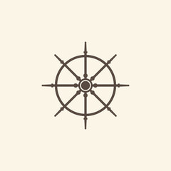 Naklejka premium steering ship logo and vector template