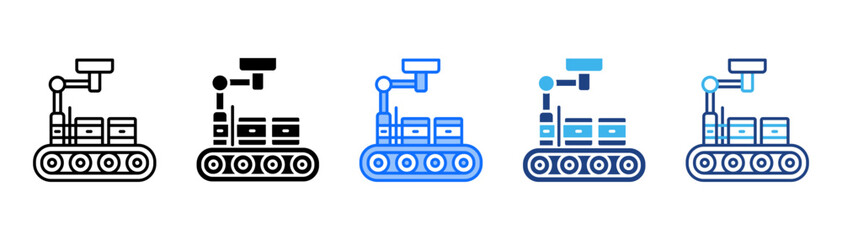 Labeling Icon Set With Multiple Style Collection 
