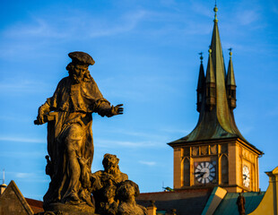 Fototapeta premium statue of st john of nepomuk in Prague 