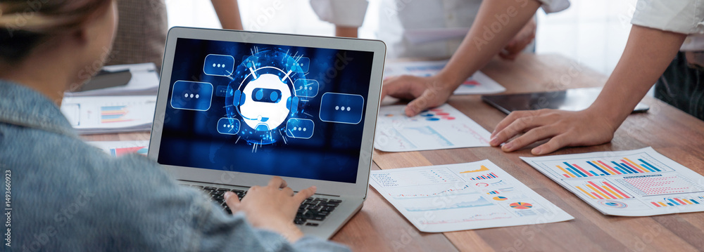 Poster Chatbot software application for brisk online business that automatically reply to customer questions