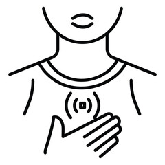 Icon Representing Shortness Of Breath Health Condition